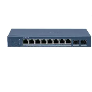 DS-3E1510-S(国内标配)V2 海康威视10口轻网管千兆网络交换机 8个千兆电口 + 2个千兆光口 交换容量20Gbps