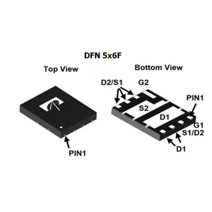 AOS万代 AONZ66412 双非对称N沟道MOSFET 中压SGT产品