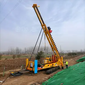 履带式地基长螺旋钻机 小型长螺旋钻机 20米地基长螺旋钻机