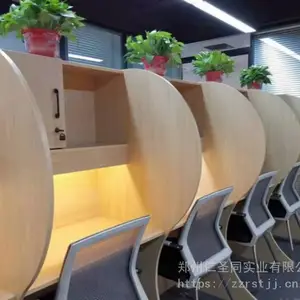 郑州自习桌厂家_沉浸式自习桌安装图_周口自习室学习桌