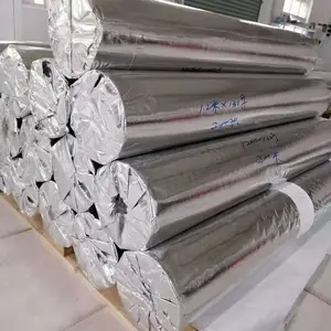 单面铝膜编织布箱包防水隔热内衬防潮四合一镀铝编织膜可抽真空