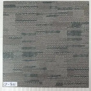 仿地毯PVC地板厂家出口LVT片材地板 防水方块石塑地砖佛山批发办公室工程塑胶地板