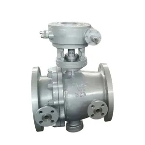 工奥流体BQ347F 两段式保温球阀 不锈钢电动夹套法兰球阀