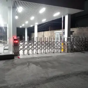 祥安通 福田不锈钢铝合金豪华工地电动伸缩门安装