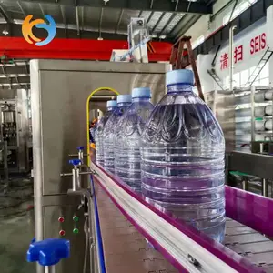 全自动5L大桶矿泉水灌装机,三合一5L大桶灌装设备