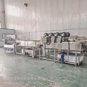 森岳MGQXJ-800蔬菜水果毛辊清洗风干一体机 根茎类果蔬清洗