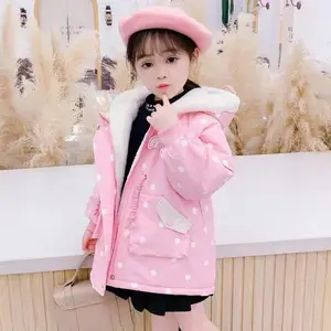 儿童冬装连帽毛领宝宝棉服保暖大衣修身儿童棉衣外套品牌尾货批发