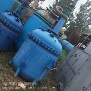 供应化工厂闲置3立方二手搪瓷反应釜