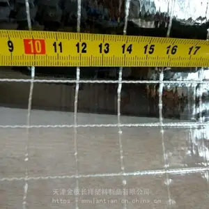 供应金枝长祥阻燃防水防尘透明网格塑料布