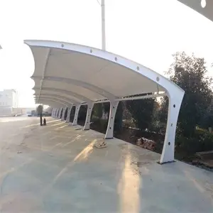 荆门充电桩膜结构停车棚张拉膜汽车车棚设计安装