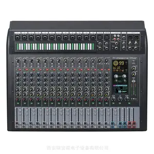 JRLON音响 MP1604E 16路调音台(14路麦克风输入,MP3播放器,两编组)
