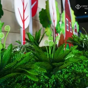 婚礼背板花墙仿真植物绿植背景墙酒吧咖啡厅塑料假草坪
