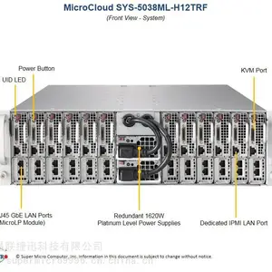 SYS-5038ML-H12TRF 3U机箱12个热插拔系统节点,C224,E3-1200 V3