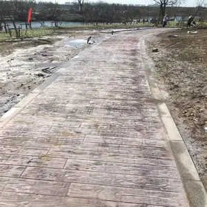 公园防滑压花混凝土地面材料供应商水泥压模地坪包工包料样品免费