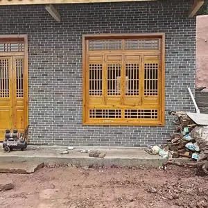 农家乐仿古实木花窗 镂空雕花格窗古建筑园林中式木窗定做