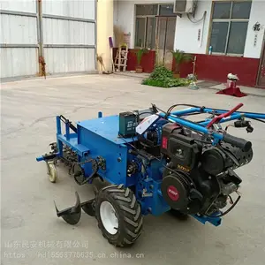 自来水挖沟机 单边出土公路两侧开沟机 手扶自走式链条开沟机