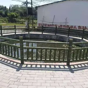 江西赣州水泥仿木栏杆 仿竹护栏河道防护户外防护的选择