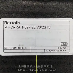 Rexroth放大器0811405063 VT-VRRA 1-527-20/V0/2STV