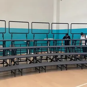 合岳牌合唱台可定制弧形直形 铝合金合唱台阶单位集体合影合唱架