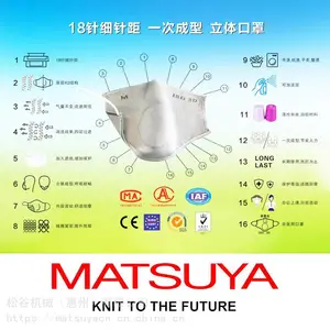 针织口罩机 围巾编织机 Matsuya松谷新款18针电脑提花横织机