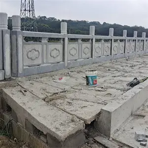 大理石石雕栏杆 浮雕工艺工艺河道石护栏 物流便利运输快捷
