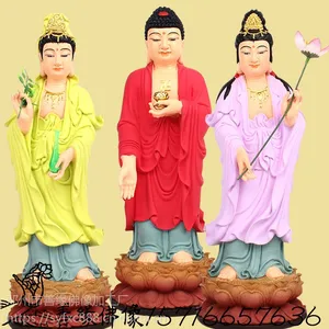 阿弥陀三尊佛像，玻璃钢雕像佛像 厂家供应