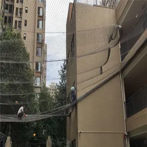聚隆不锈钢绳网防坠网 不锈钢丝编织防坠网 高空作业安***