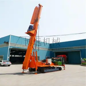 青海用太阳能桩机 光伏打桩机 履带式光伏打桩机