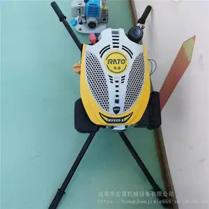 四冲程框架挖坑机 独轮手推汽油打眼机 宏晨四冲程脚踩钻坑机