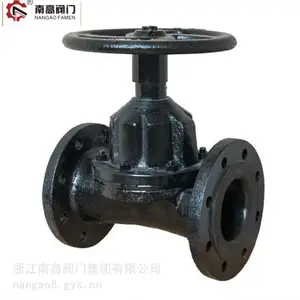 衬胶隔膜阀 G46J-16C 铸钢阀体 直通式 法兰连接启闭灵活