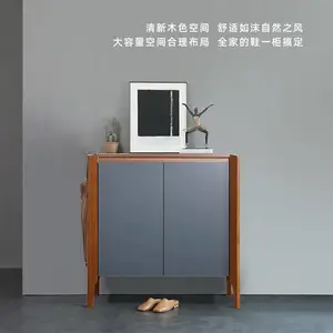 厂家批发家用门口实木鞋柜大容量阳台收纳柜简约现代储物柜
