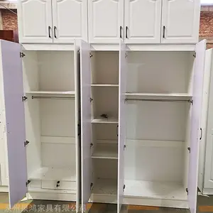 泉州厂家直供经济型出租房衣柜收纳简易组合二门三门板式储物公寓衣柜