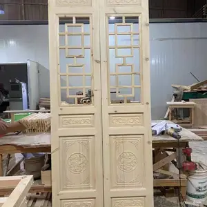 中式极简风格花格门窗_雕花仿古工艺_实木花格造型美观时尚
