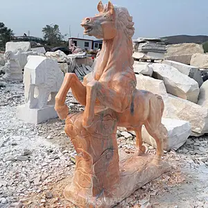 石雕马天然花岗岩大理石生肖马腾飞马八马骏雄动物雕塑