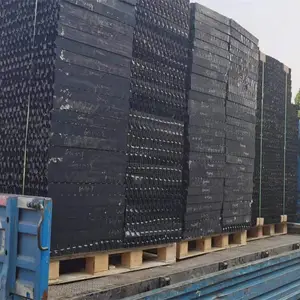 PVC进风窗填料 冷却塔塑料进风网 黑色蜂窝状厚度65mm