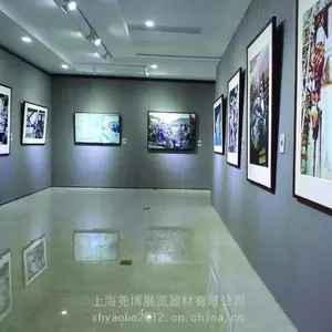 双面麻布无缝展板,书画展板无缝艺术移动展览板墙定制