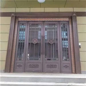 中式铜门图片 西安豪华别墅铜门定做 柞水铜门生产