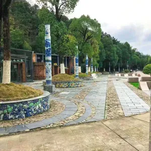 千火陶瓷 景德镇陶瓷灯柱定做厂家