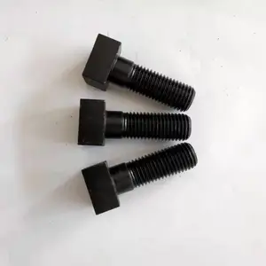 抛丸机配件端护板圆板梯形板8.8级M20 M24耐四方头T型螺丝螺栓