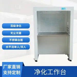 净化工作台单工位水平流不锈钢台面烤漆台身生物台公司