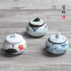 创意陶瓷酱油壶辣椒芥末盅有盖带味罐日式和风创意收纳配料盒批发