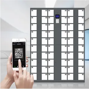 电子密码储物柜智能手机存放柜部队员工指纹柜人脸识别寄存柜