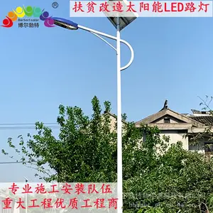 新农村太阳能节能LED防水路灯图片公园广场道路夜晚照明