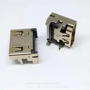 TYPE-A HDMI����ĸ�� 19P 90���ĽŲ�� ������Ƭ ���Ƕƽ� ����