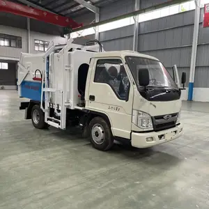 福田挂桶垃圾车 城镇物业自装卸清运车 乡镇街道8方侧装挂垃圾运输
