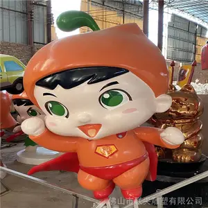 玻璃钢卡通人物雕塑价格 彩绘玻璃钢卡通公仔雕塑生产