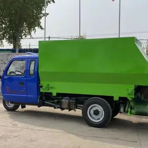 新型三轮撒料车牛羊用柴油撒料车河北金源