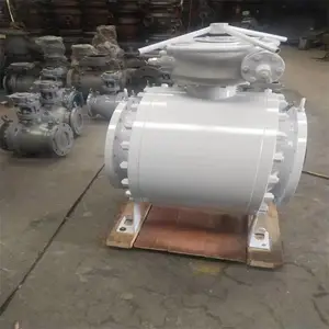 Q347F-A105内件A105+ENP150LB6寸燃气铸钢固定式球阀Q347F-16C 涡轮传动