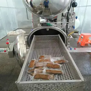 鸡蛋干高温全自动杀菌锅 蒸汽喷淋式杀菌釜 全自动杀菌锅节能省人工