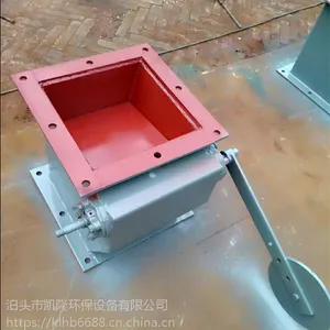凯隆环保定制手动方口单层重锤翻板阀法兰连接式翻板阀